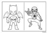 Batman and Spiderman Coloring Pages for Kids
