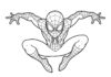 Black and Red Spiderman Coloring Pages