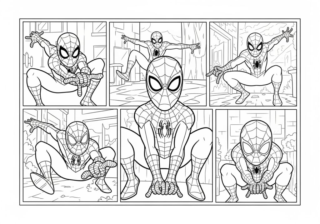 Happy Birthday Spiderman Coloring Page - Free Printable