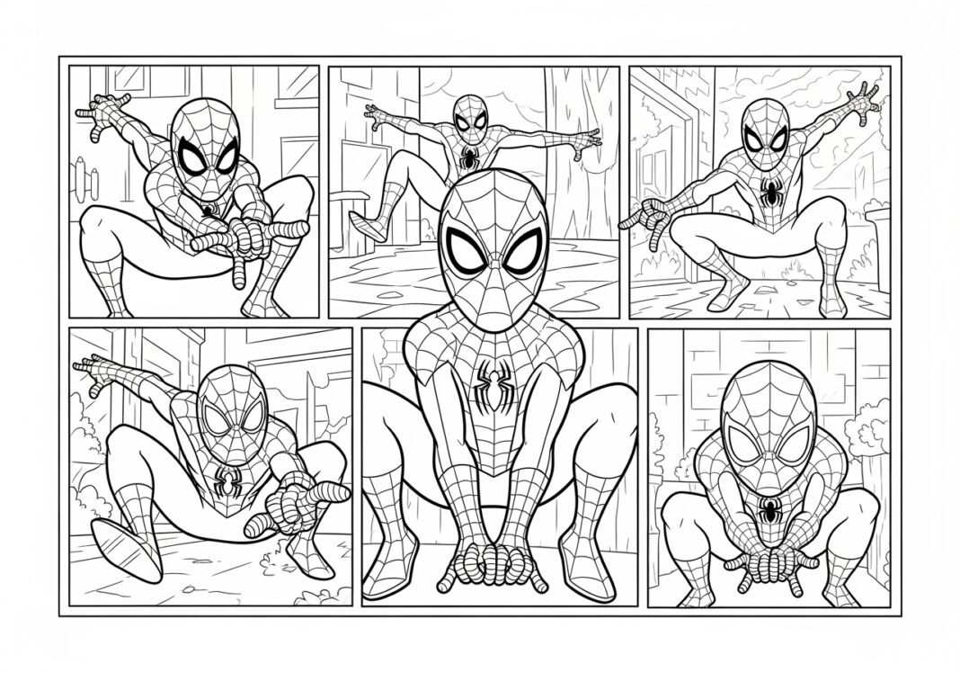 Happy Birthday Spiderman Coloring Page Printable