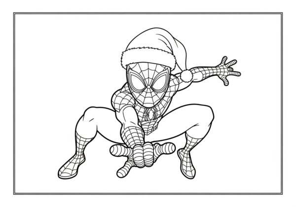 Happy Birthday Spiderman Coloring Page - Free Printable