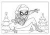 Christmas Spiderman Coloring Pages for Kids