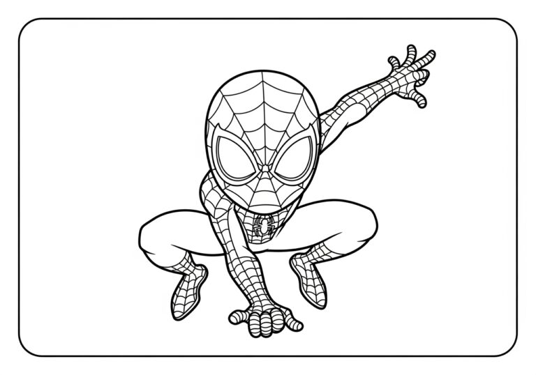 Cute Spiderman Coloring Page Cute Spiderman Coloring Page