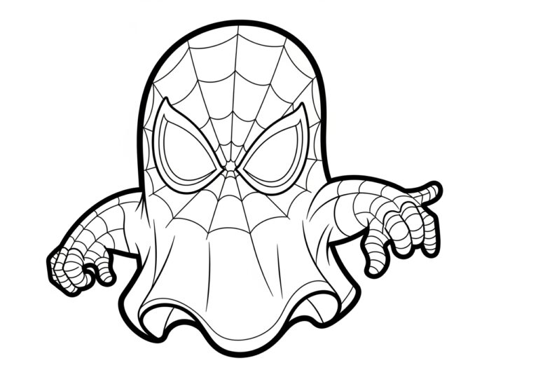 Ghost Spider Man Coloring Page: Printable Fun for Kids Ghost Spider Man Coloring Page: Printable Fun for Kids