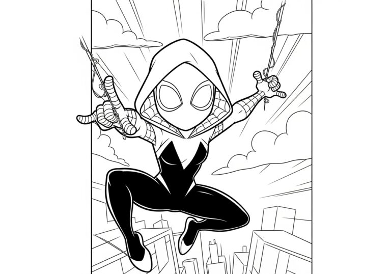 Ghost Spider-Man Coloring Page | Download for Free (PDF) Ghost Spider-Man Coloring Page | Download for Free (PDF)