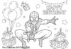 Happy Birthday Spiderman Coloring Page | Printable PDF (Free)