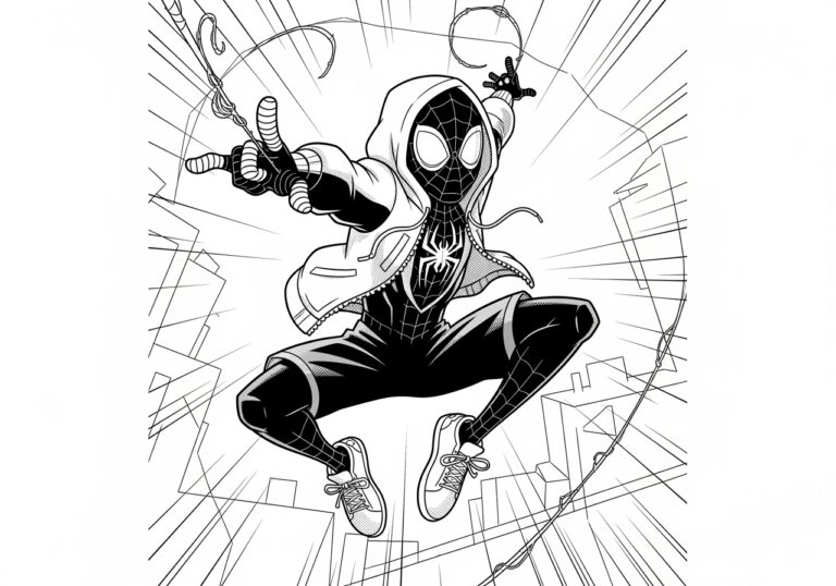 Miles Morales Into the Spider-Verse Coloring Pages Miles Morales Into the Spider-Verse Coloring Pages
