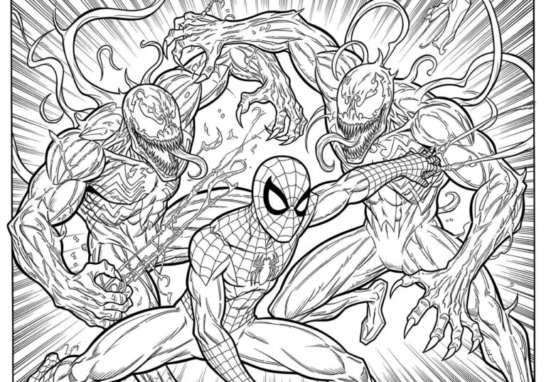 Exciting Spider Man Carnage Coloring Pages for All Ages Exciting Spider Man Carnage Coloring Pages for All Ages