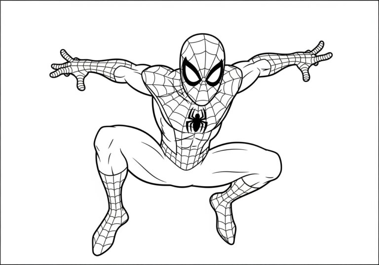 Spiderman Coloring Page: Printable Fun for Kids Spiderman Coloring Page: Printable Fun for Kids