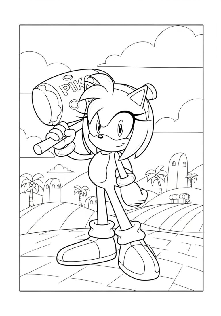 Amy Rose Coloring Pages: Fun and Free Printables Amy Rose Coloring Pages: Fun and Free Printables