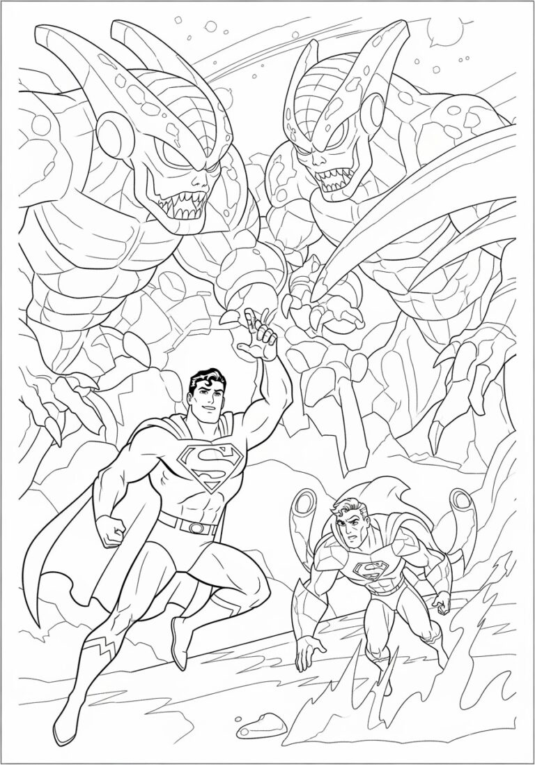 Animated Superman Coloring Pages Animated Superman Coloring Pages