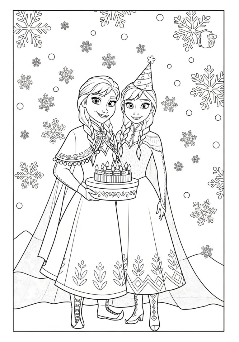 Anna and Olaf Coloring Pages: Free Printable Fun for Kids