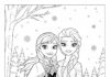 Anna and Elsa Coloring Pages Printable