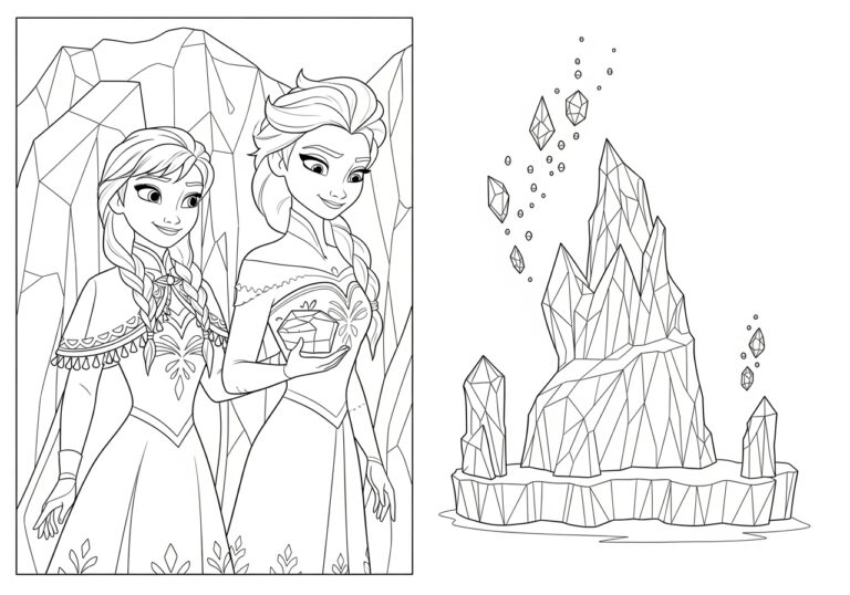 Anna Elsa Colouring Pages: Printable Fun for Kids