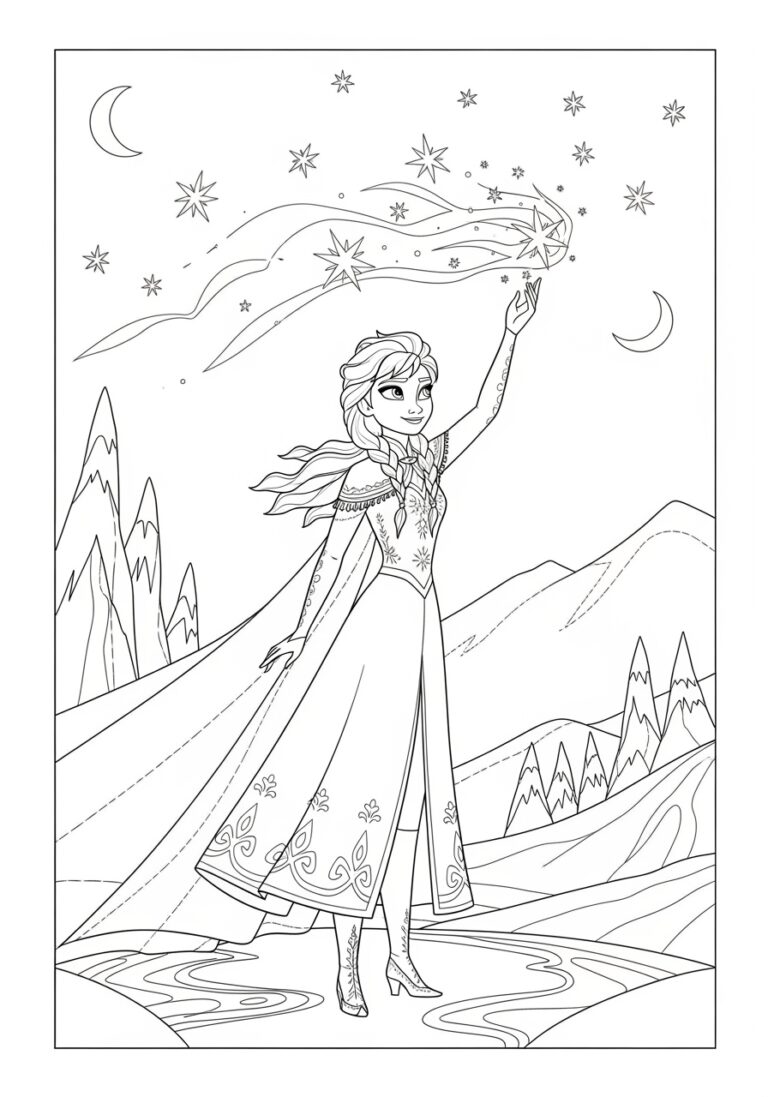 Anna from Frozen Coloring Pages – Free Printable Downloads
