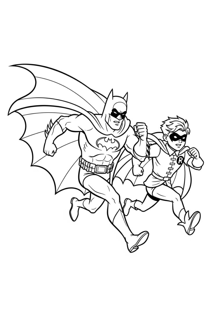 Exciting Batman and Robin Coloring Pages for Kids Exciting Batman and Robin Coloring Pages for Kids