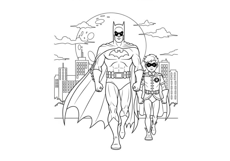 Batman and Robin Coloring Pages to Print Batman and Robin Coloring Pages to Print