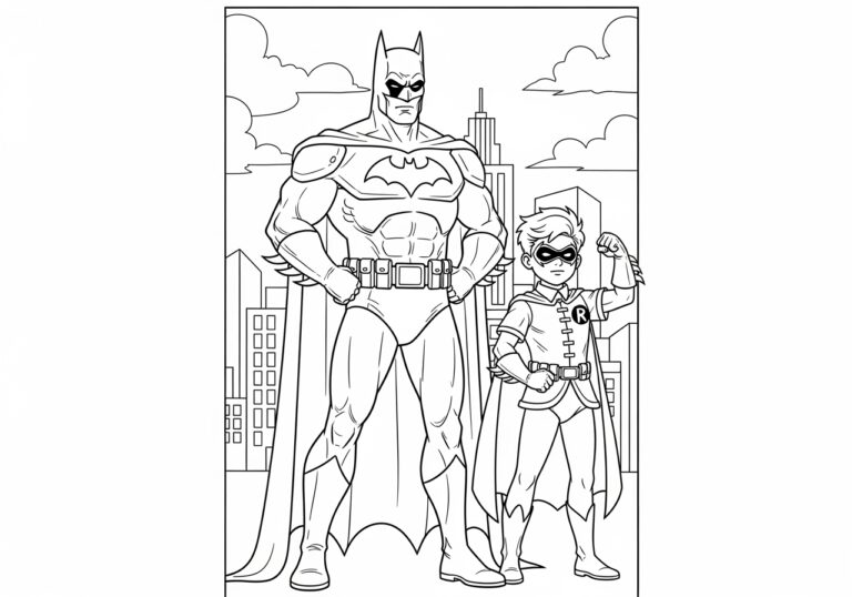 Batman and Robin Printable Coloring Pages Batman and Robin Printable Coloring Pages