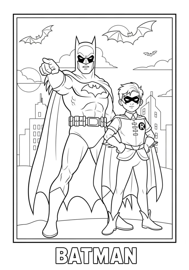 Batman Coloring Print: Free Printable Coloring Page Batman Coloring Print: Free Printable Coloring Page