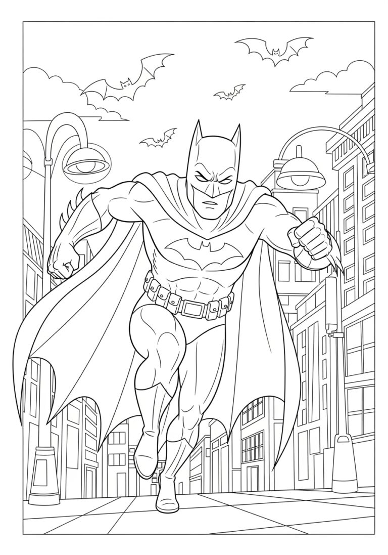 Explore Our Batman Drawing Coloring Pages for Kids