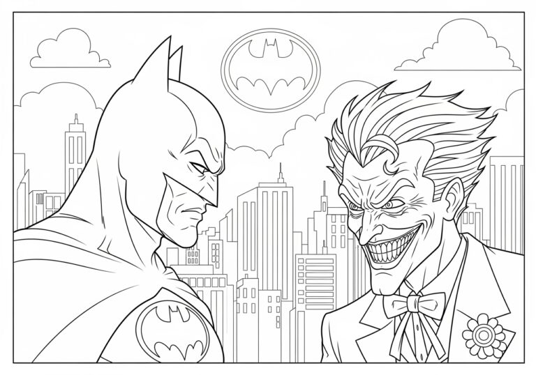 Batman Joker Coloring Pages: Fun and Creative Printables Batman Joker Coloring Pages: Fun and Creative Printables