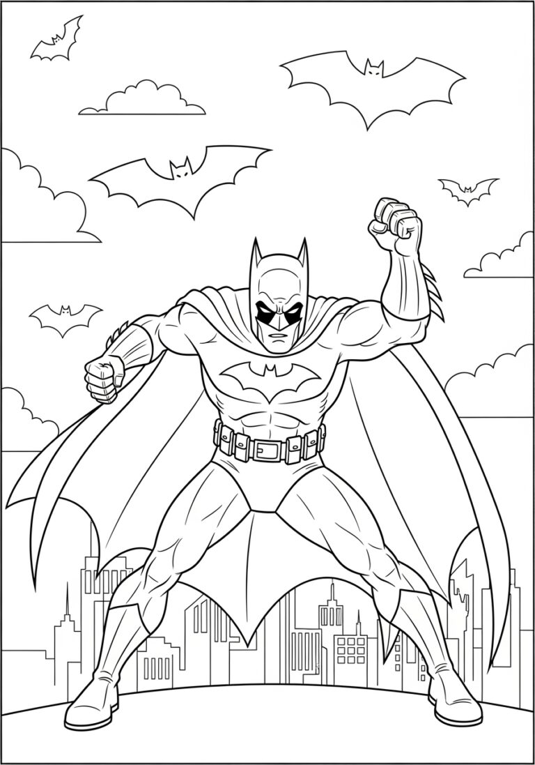 Batman Printable Images: Free Coloring Pages for Kids
