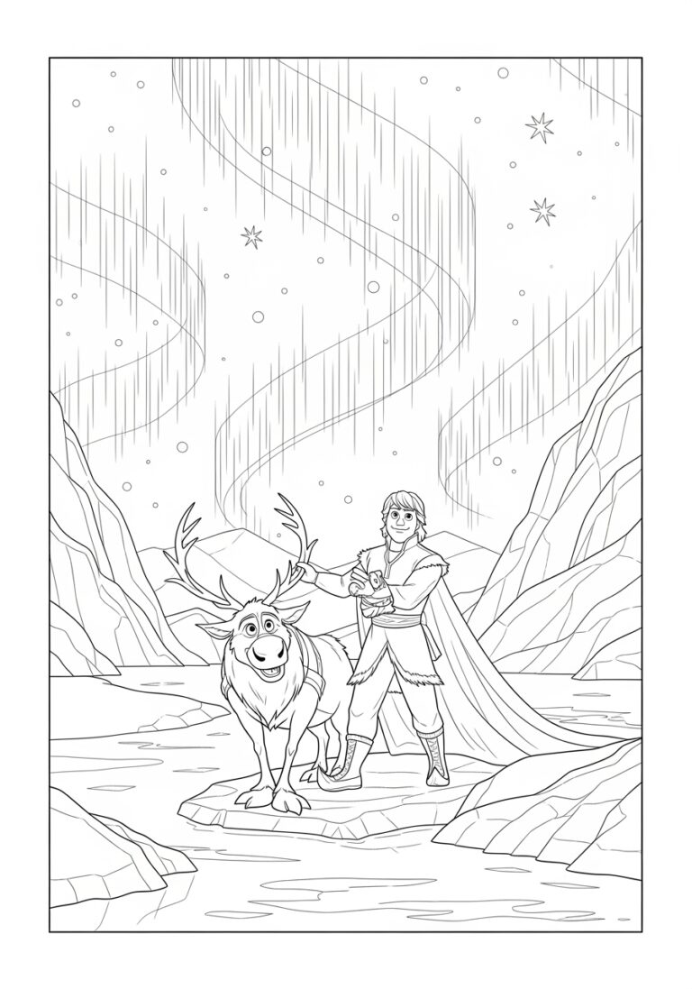 Christmas Frozen Coloring Pages