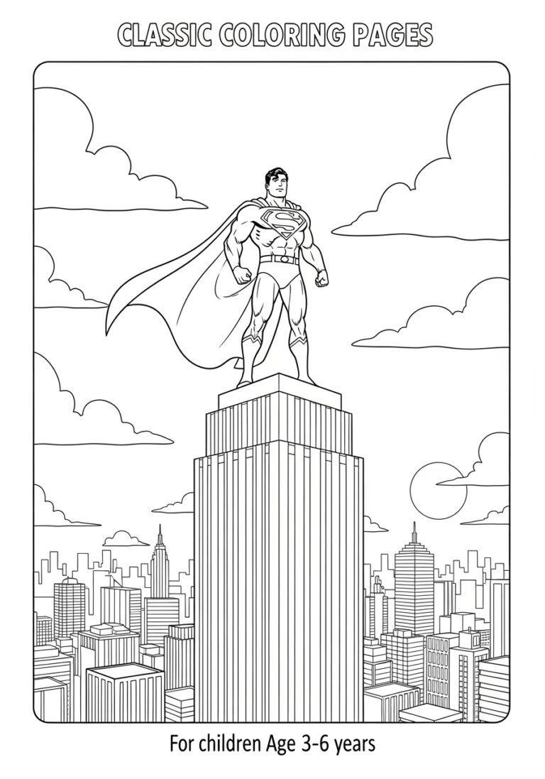 Classic Superman Coloring Pages