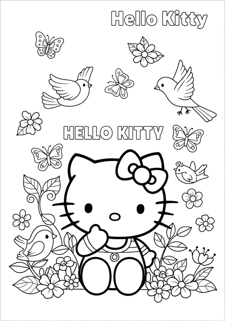 Fun and Free Coloring Hello Kitty Pages Fun and Free Coloring Hello Kitty Pages