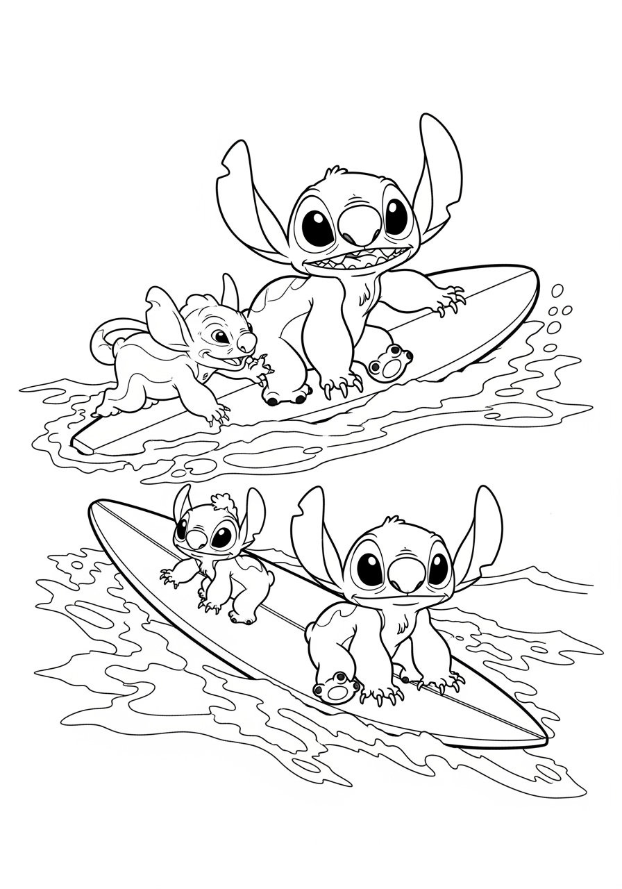 Lilo And Stitch Coloring Poster Printable Page Lilo And Stitch Coloring Poster Printable Page