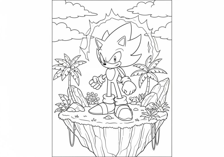 Exciting Coloring Pages of Super Sonic for Kids Exciting Coloring Pages of Super Sonic for Kids