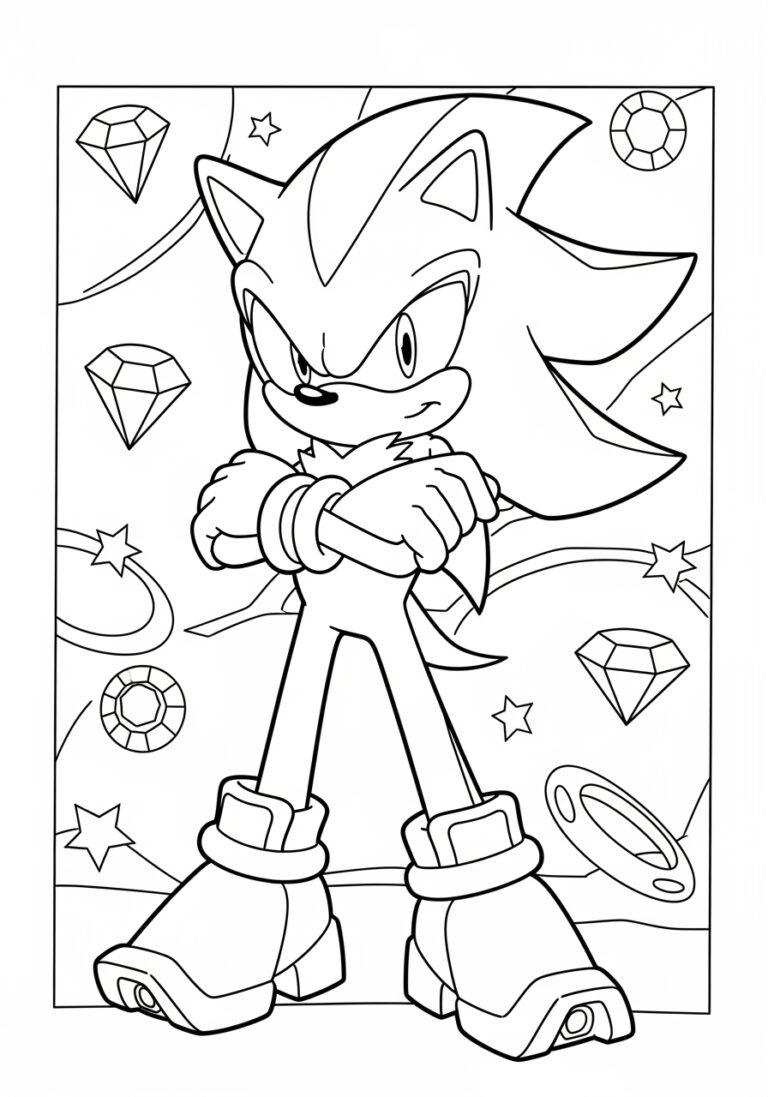 Coloring Pages: Shadow the Hedgehog Coloring Pages: Shadow the Hedgehog