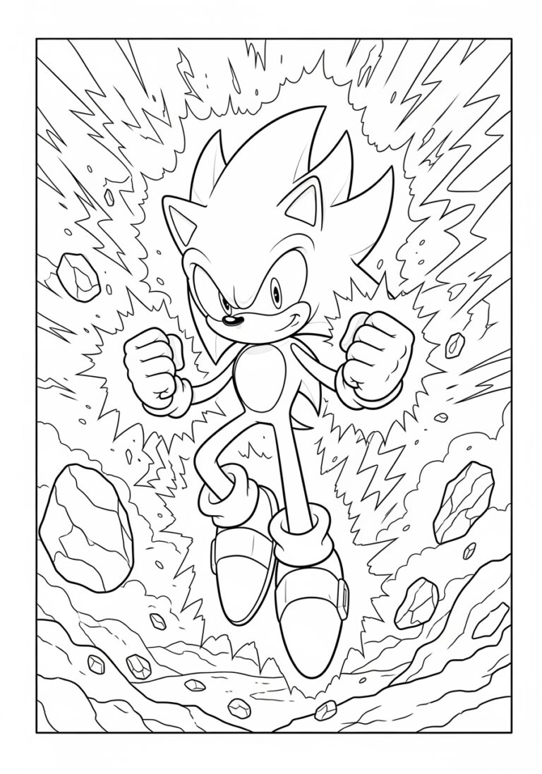 Coloring Pages Super Sonic Adventures Coloring Pages Super Sonic Adventures