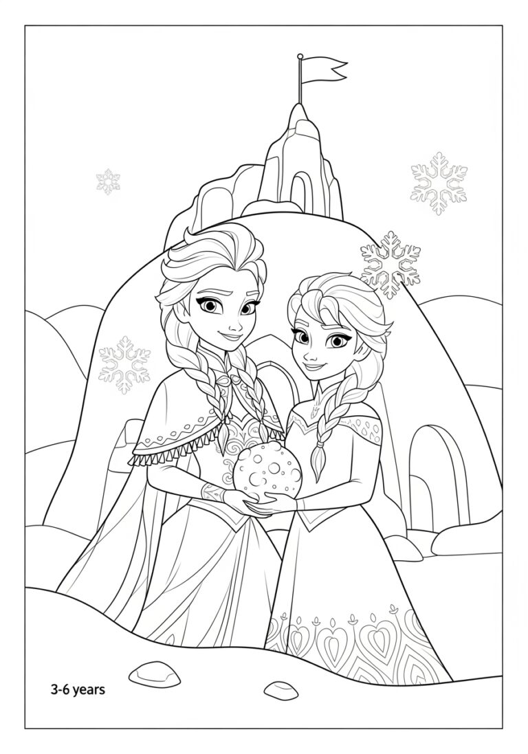 Coloring Princess Elsa: Free Printable Coloring Page Coloring Princess Elsa: Free Printable Coloring Page