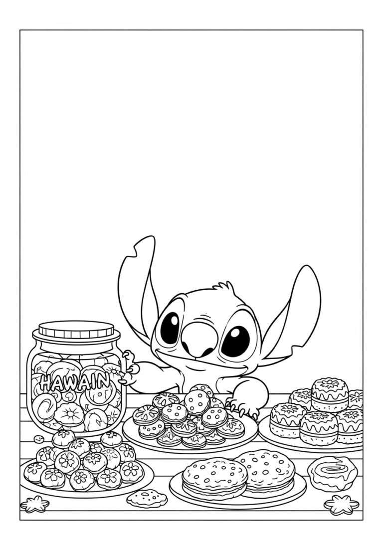 Cute Coloring Pages of Stitch for Kids Cute Coloring Pages of Stitch for Kids