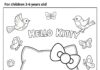 Cute Hello Kitty Coloring Pages for Kids