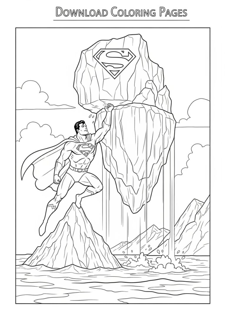 Download Superman Coloring Pages for Kids and Fans