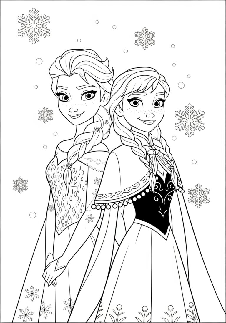 Free Elsa and Anna Coloring Pages Free Elsa and Anna Coloring Pages