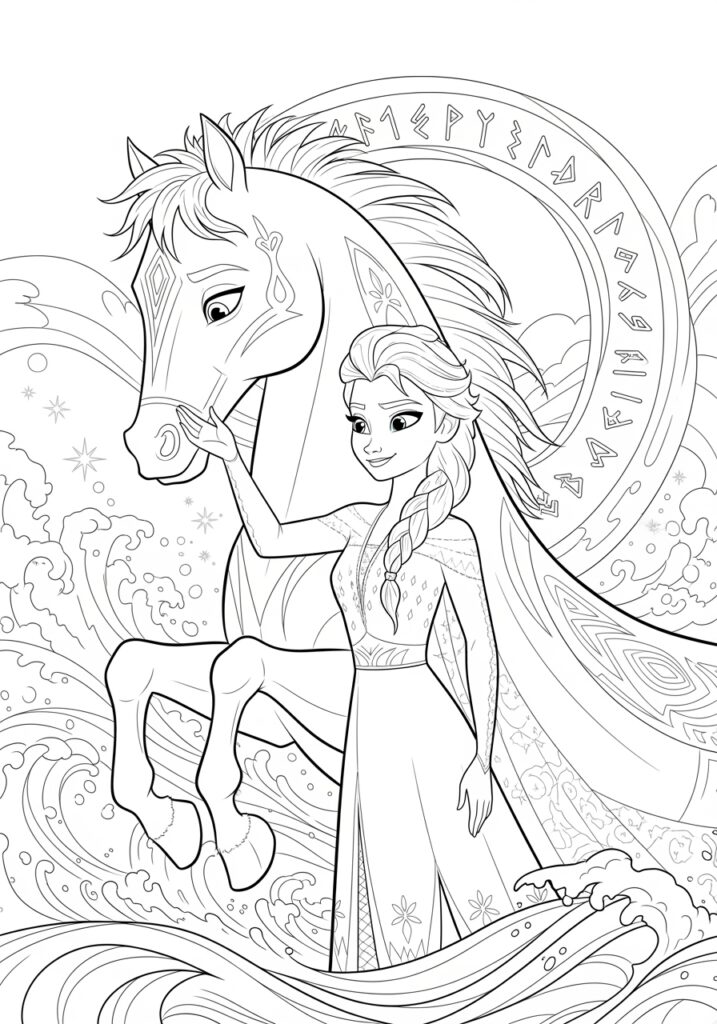 Elsa Coloring Worksheet - Printable Magic for Kids