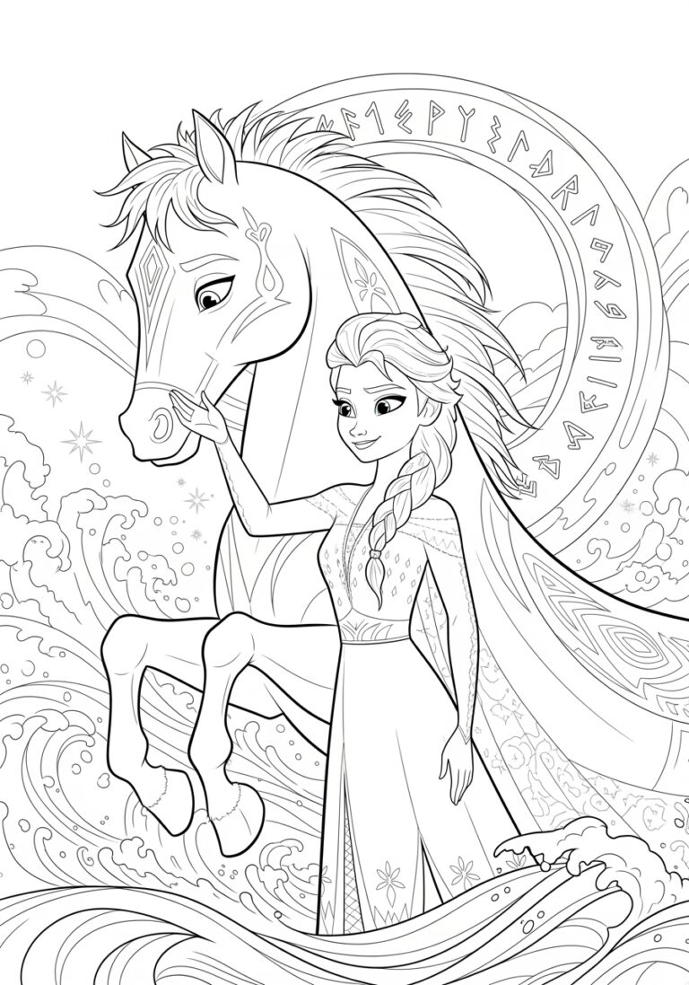 Elsa and Nokk Coloring Pages: Free Printable Fun Elsa and Nokk Coloring Pages: Free Printable Fun