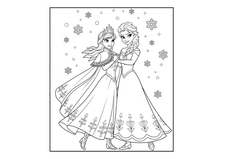 Elsa Coronation Coloring Page: Printable Fun for Kids Elsa Coronation Coloring Page: Printable Fun for Kids