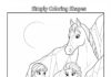 Magical Elsa Water Horse Coloring Page for Kids