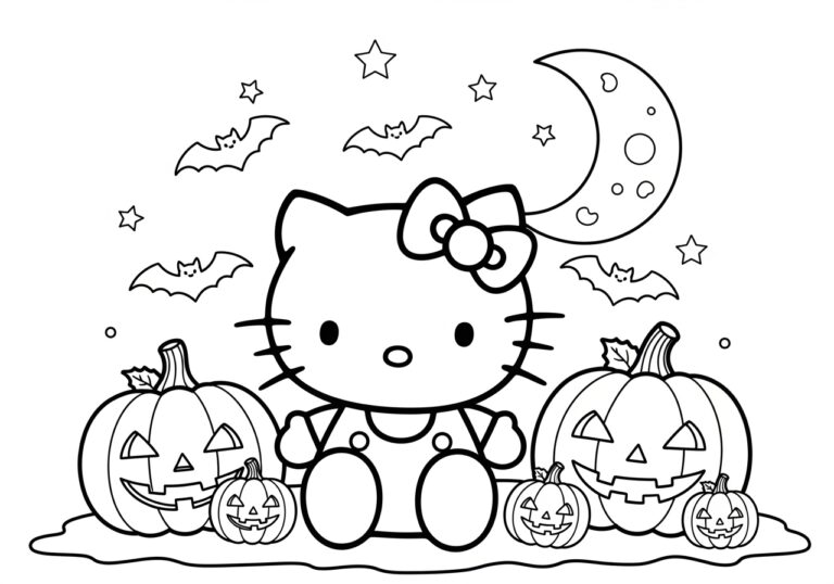 Free Printable Hello Kitty Halloween Coloring Pages Free Printable Hello Kitty Halloween Coloring Pages