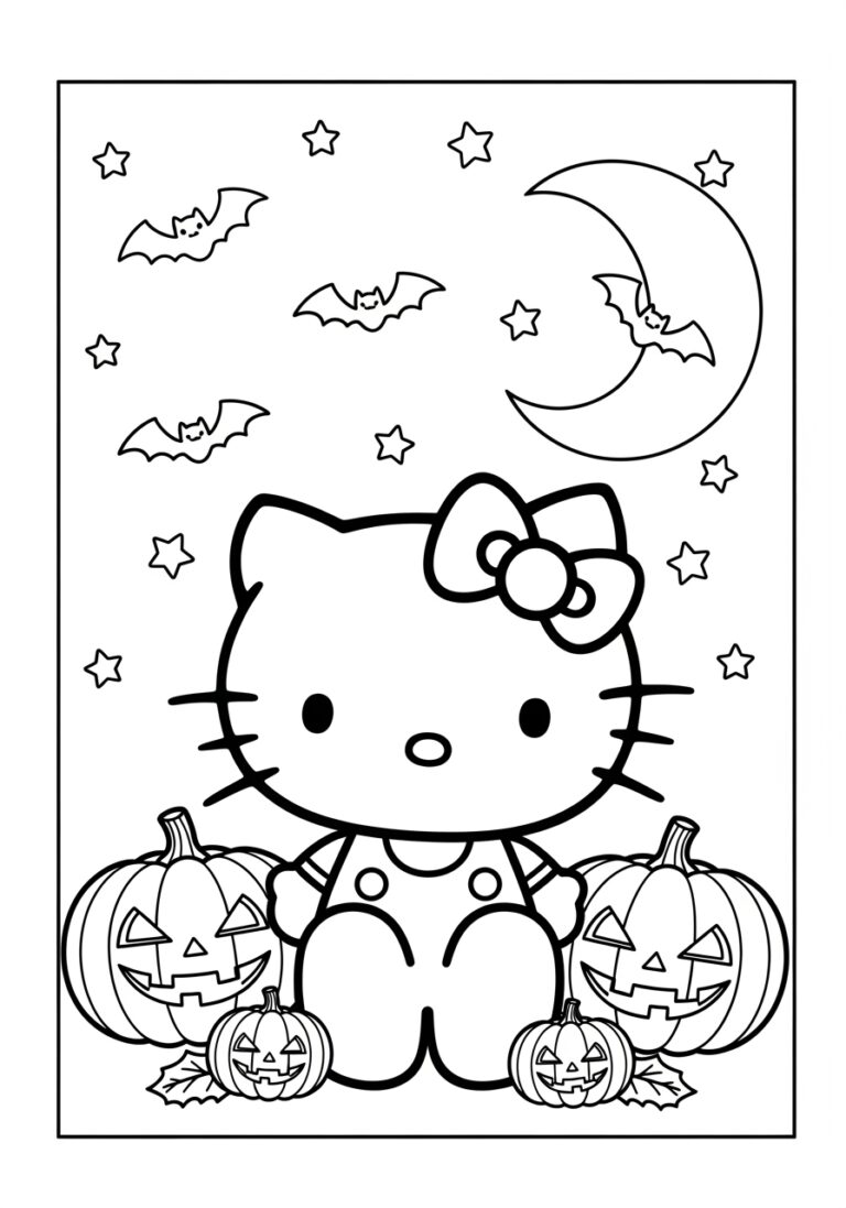 Free Printable Hello Kitty Halloween Coloring Pages Free Printable Hello Kitty Halloween Coloring Pages