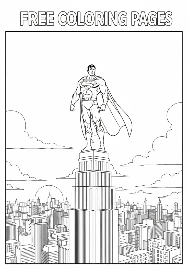 Free Superman Coloring Pages for Kids