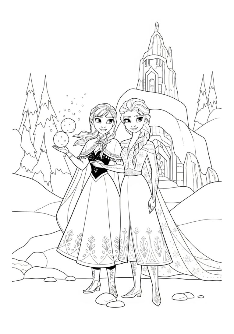 Frozen Anna Colouring Page
