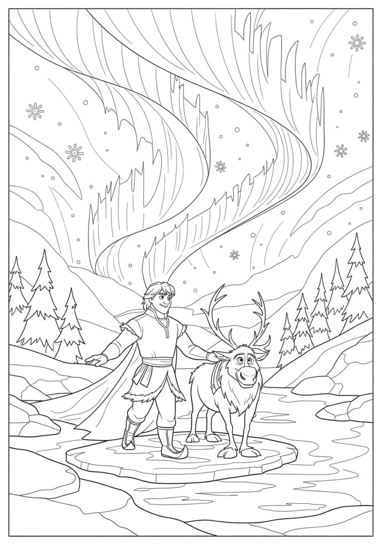 Frozen Coloring Book Page: Printable Fun for Kids