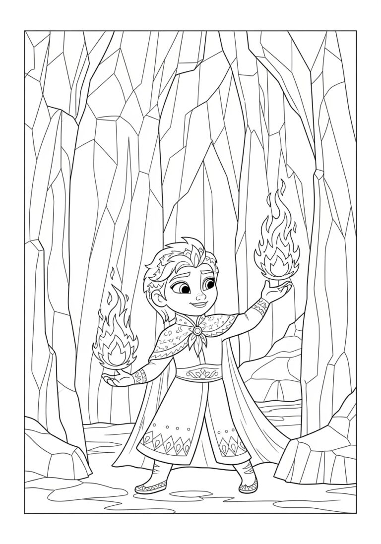 Fun Frozen Coloring Sheet for Kids