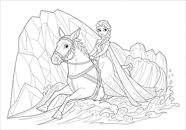 Frozen Coloring Template for Kids Frozen Coloring Template for Kids