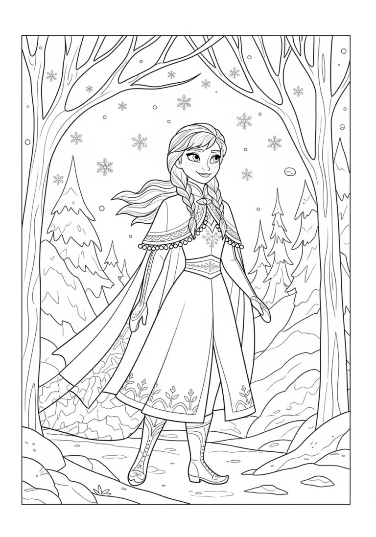 Frozen Colouring: Magical Winter Scenes for Kids